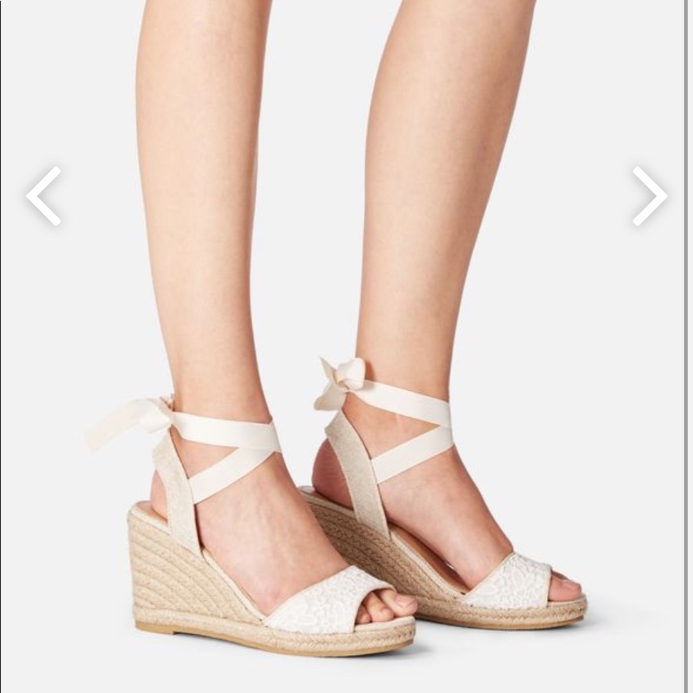 JustFab Cardie Espadrille Wedge. Never Worn!!